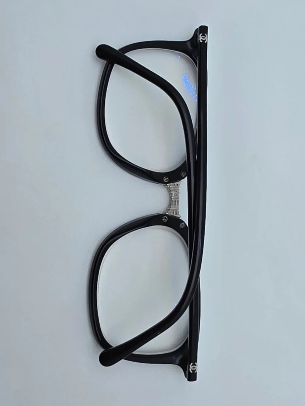 Chanel 3369 c.501 Black Silver CC Square Eyeglasses Frame Italy 50-19-140